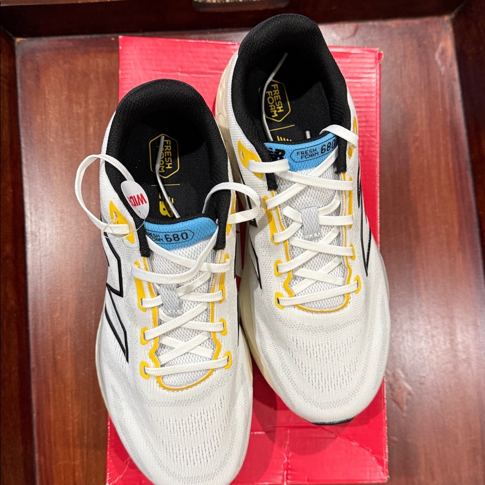 New Balance White and Black Sneakers